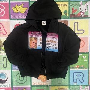 paris hilton allure county black zip up